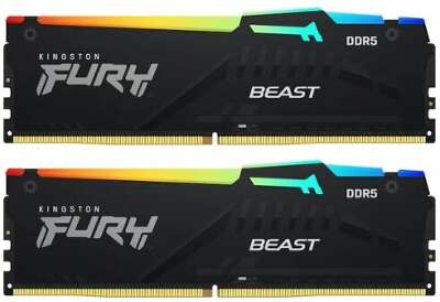 Набор памяти DDR5 DIMM 2x8Gb DDR5200 Kingston FURY Beast Black RGB EXPO (KF552C36BBEAK2-16)