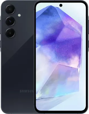 Смартфон Samsung Galaxy A55 5G, Exynos 1480, 8Gb RAM, 256Gb, темно-синий (SM-A556EZKCSKZ)