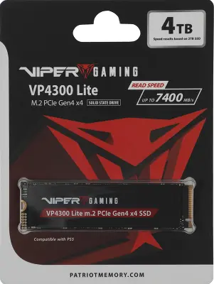 Твердотельный накопитель NVMe 4Tb [VP4300L4TBM28H] (SSD) Patriot Viper VP4300 Lite