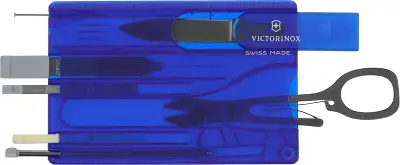 Швейцарская карта Victorinox SwissCard Classic (0.7122.T2) синий полупрозрачный коробка подарочная