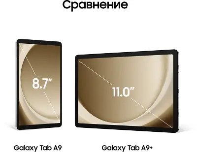 Планшет Samsung Galaxy Tab A9, MediaTek Helio G99, 4Gb RAM, 64Gb, LTE, серебристый (SM-X115NZSACAU)