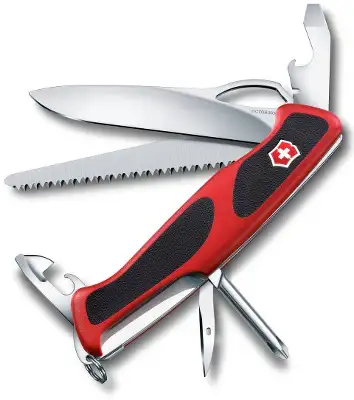 Нож перочинный Victorinox RangerGrip 78 (0.9663.MC) 130мм 12функц. красный/черный карт.коробка