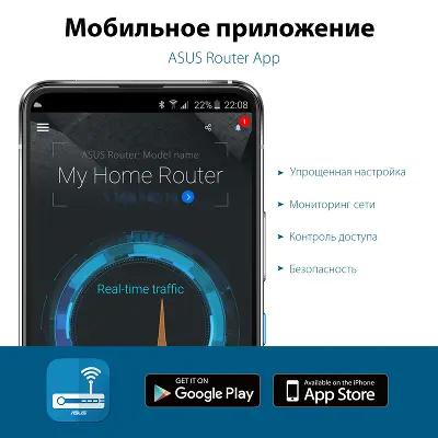 Wi-Fi роутер ASUS RT-AXE7800, 802.11a/b/g/n/ac/ax, 2.4 / 5 ГГц