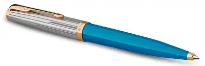 Ручка шариков. Parker 51 Premium (CW2169080) Turquoise GT M черн. черн. подар.кор.