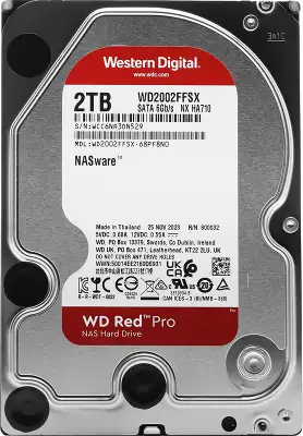 Жесткий диск WD SATA-III 2Tb WD2002FFSX NAS Red Pro (7200rpm) 64Mb 3.5"