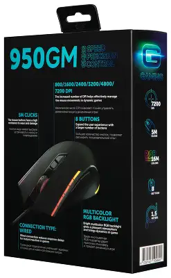 Мышь GMNG 950GM черный оптическая 7200dpi USB 8but (1533300)