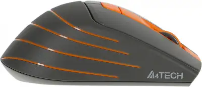 Мышь A4Tech Fstyler FG30S серый/оранжевый оптическая 2000dpi silent беспров. USB 6but (FG30S ORANGE)