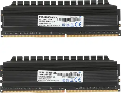 Память DDR4 2x8Gb 3600MHz Patriot PVB416G360C8K Viper 4 Blackout RTL Gaming PC4-28800 CL18 DIMM 288-pin 1.35В с радиатором Ret