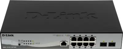 Коммутатор D-Link DGS-1210-10P/ME/B1A 8G 2SFP 8PoE управляемый