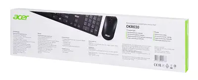 Клавиатура + мышь Acer OKR030 клав:черный мышь:черный USB беспроводная slim Multimedia (ZL.KBDEE.005)