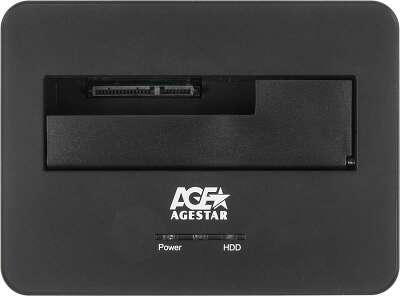 Док-станция для HDD AgeStar 3UBT7 SATA III USB3.0 пластик/алюминий серебристый 1