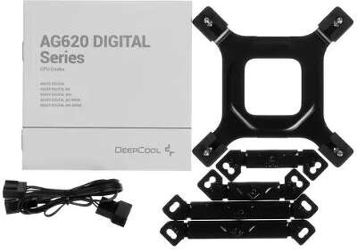 Кулер для процессора DeepCool AG620 DIGITAL BK ARGB, 120 мм, 1950rpm, 29.4 дБА, 260 Вт, 4-pin PWM, Al+Cu, ARGB