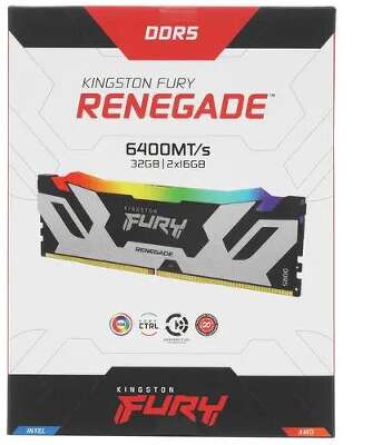 Набор памяти DDR5 DIMM 2x32Gb DDR6400 Kingston FURY Renegade RGB (KF564C32RSAK2-64)