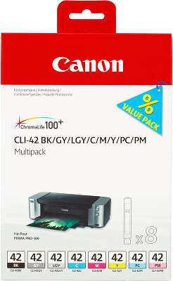 Набор картриджей Canon CLI-42 Multi Pack (BK/GY/LGY/C/M/Y/PC/PM)