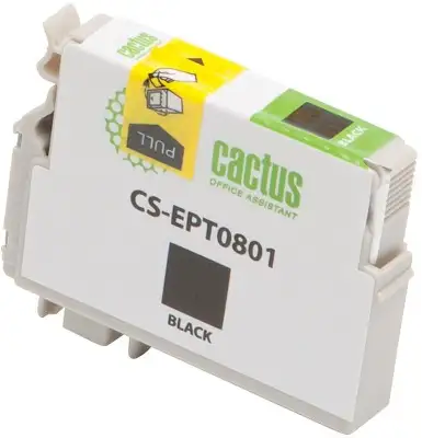 Картридж струйный Cactus CS-EPT0801 T0801 черный (13.0мл) для Epson Stylus PhotoP50/PX650/PX660/PX700/PX700W/PX710/PX710W/PX720/PX720WD/PX800/PX800FW/PX810/PX810FW/PX820/PX820FWD/R265/R285/R360/RX560/RX585/RX685