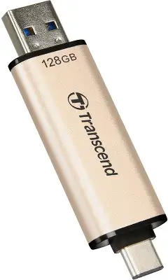 Флеш Диск Transcend 128GB Jetflash 930C TS128GJF930C USB3.0 золотистый/черный