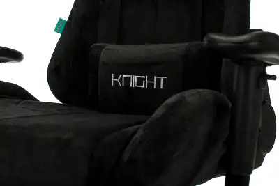 Кресло игровое Zombie VIKING KNIGHT Fabric черный Light-20 с подголов. крестов. металл