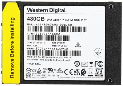 Накопитель SSD WD SATA-III 480GB WDS480G3G0A Green 2.5"