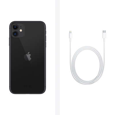 Смартфон Apple A2221 iPhone 11 128Gb 4Gb черный моноблок 3G 4G 1Sim 6.1" 828x1792 iOS 15 12Mpix 802.11 a/b/g/n/ac/ax NFC GPS GSM900/1800 GSM1900 TouchSc Protect