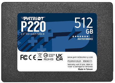 Накопитель SSD Patriot SATA-III 512GB P220S512G25 P220 2.5"