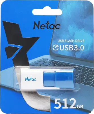 Флеш Диск Netac 512Gb U182 NT03U182N-512G-30BL USB3.0 синий/белый