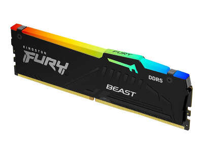 Модуль памяти DDR5 DIMM 8Gb DDR5200 Kingston Fury Beast Black RGB (KF552C36BBEA-8)