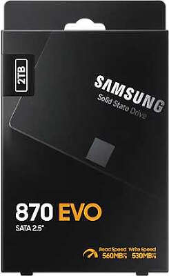 Накопитель SSD Samsung SATA-III 2TB MZ-77E2T0BW 870 EVO 2.5"