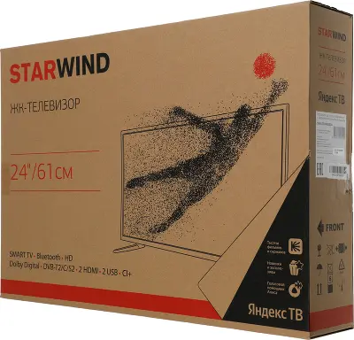 Телевизор 24" StarWind SW-LED24SG304 HD HDMIx2, USBx2