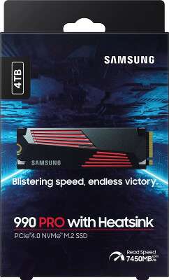 Твердотельный накопитель M.2 NVMe 4Tb Samsung 990 Pro [MZ-V9P4T0CW] (SSD)