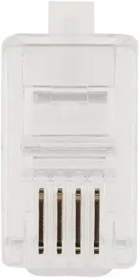 Коннектор Hyperline PLUG-4P4C-P-C2-100 (упак.:100шт) 100м прозрачный