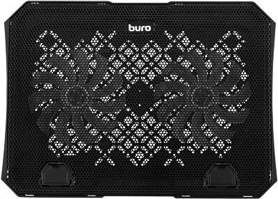 Подставка для ноутбука Buro BU-LCP150-B212 15" 335x265x22мм 74.35дБ 1xUSB 2x 140ммFAN 480г металлическая сетка/пластик черный