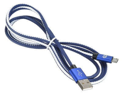 Кабель Digma MICROUSB-1.2M-BRAIDED-BL USB (m)-micro USB (m) 1.2м синий