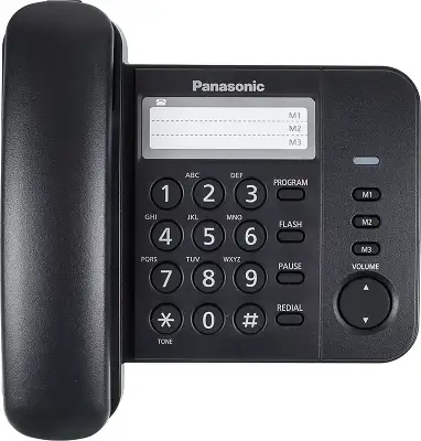 Телефон проводной Panasonic KX-TS2352RUB черный