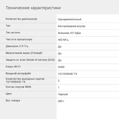 Роутер беспроводной Digma DWR-N301 N300 10/100BASE-TX черный