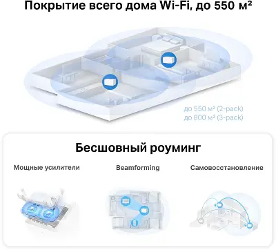 Mesh система Mercusys Halo H90X, 802.11a/b/g/n/ac/ax, 2.4/5ГГц, 2 шт.