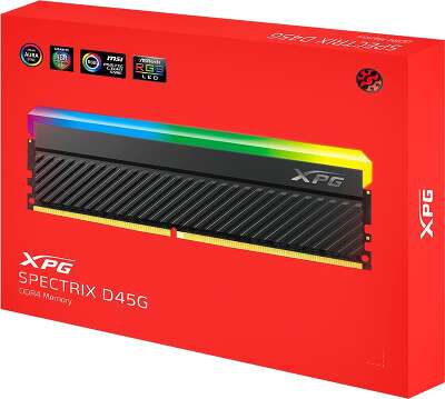 Модуль памяти DDR4 DIMM 8Gb DDR3600 ADATA XPG Spectrix D45G RGB (AX4U36008G18I-CBKD45G)