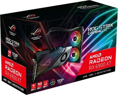 Видеокарта ASUS AMD Radeon RX 6900 XT Rog Strix LC TOP Edition 16Gb DDR6 PCI-E HDMI, 2DP