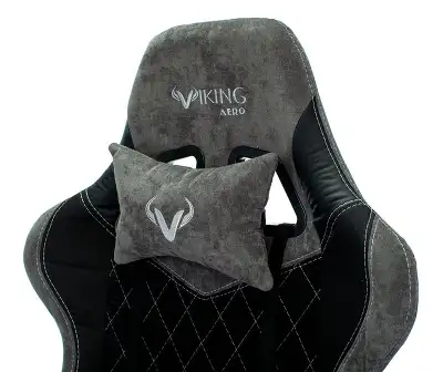 Кресло игровое Zombie VIKING 7 KNIGHT Fabric черный ткань/эко.кожа с подголов. крестов. металл