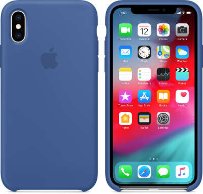 Силиконовый чехол для iPhone XS Apple Silicone Case, Delft Blue [MVF12ZM/A]