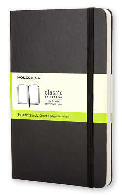 Блокнот Moleskine CLASSIC QP062 Large 130х210мм 240стр. нелинованный твердая обложка черный