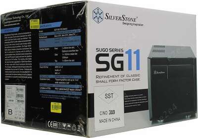 Корпус SilverStone SG11B, черный, mATX, Без БП (SST-SG11B)