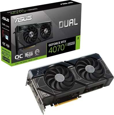 Видеокарта ASUS NVIDIA nVidia GeForce RTX 4070Ti SUPER DUAL-RTX4070TIS-O16G 16Gb GDDR6X PCI-E HDMI, 3DP