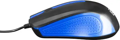 Мышь Оклик 225M черный/синий оптическая 1200dpi USB 3but (288233)