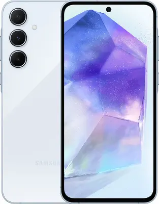 Смартфон Samsung Galaxy A55 5G, Exynos 1480, 8Gb RAM, 128Gb, голубой (SM-A556ELBASKZ)