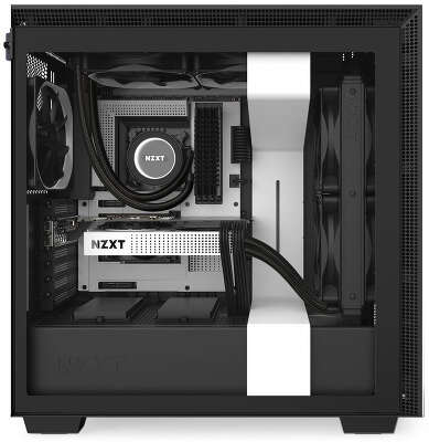 Корпус NZXT H710, черный/белый, ATX, Без БП (CA-H710B-W1)