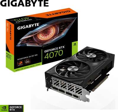 Видеокарта GIGABYTE NVIDIA nVidia GeForce RTX 4070 WINDFORCE OC 12Gb DDR6X PCI-E HDMI, 3DP