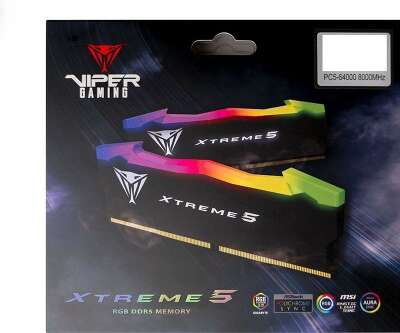 Набор памяти DDR5 DIMM 2x24Gb DDR8000 Patriot Memory Viper XTREME RGB (PVXR548G80C38K)