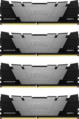 Набор памяти DDR4 DIMM 4x16Gb DDR3600 Kingston FURY Renegade Black (KF436C16RB12K4/64)