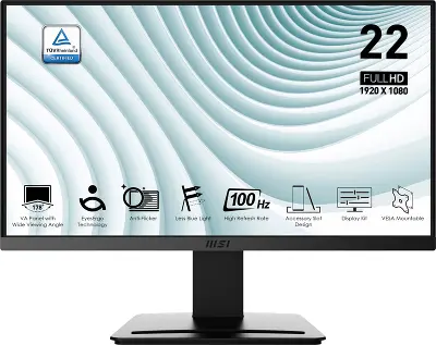 Монитор 22" MSI Pro MP223 VA FHD D-Sub, HDMI