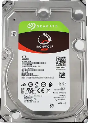 Жесткий диск Seagate SATA-III 8TB ST8000VN004 NAS Ironwolf 4KN (7200rpm) 256Mb 3.5"